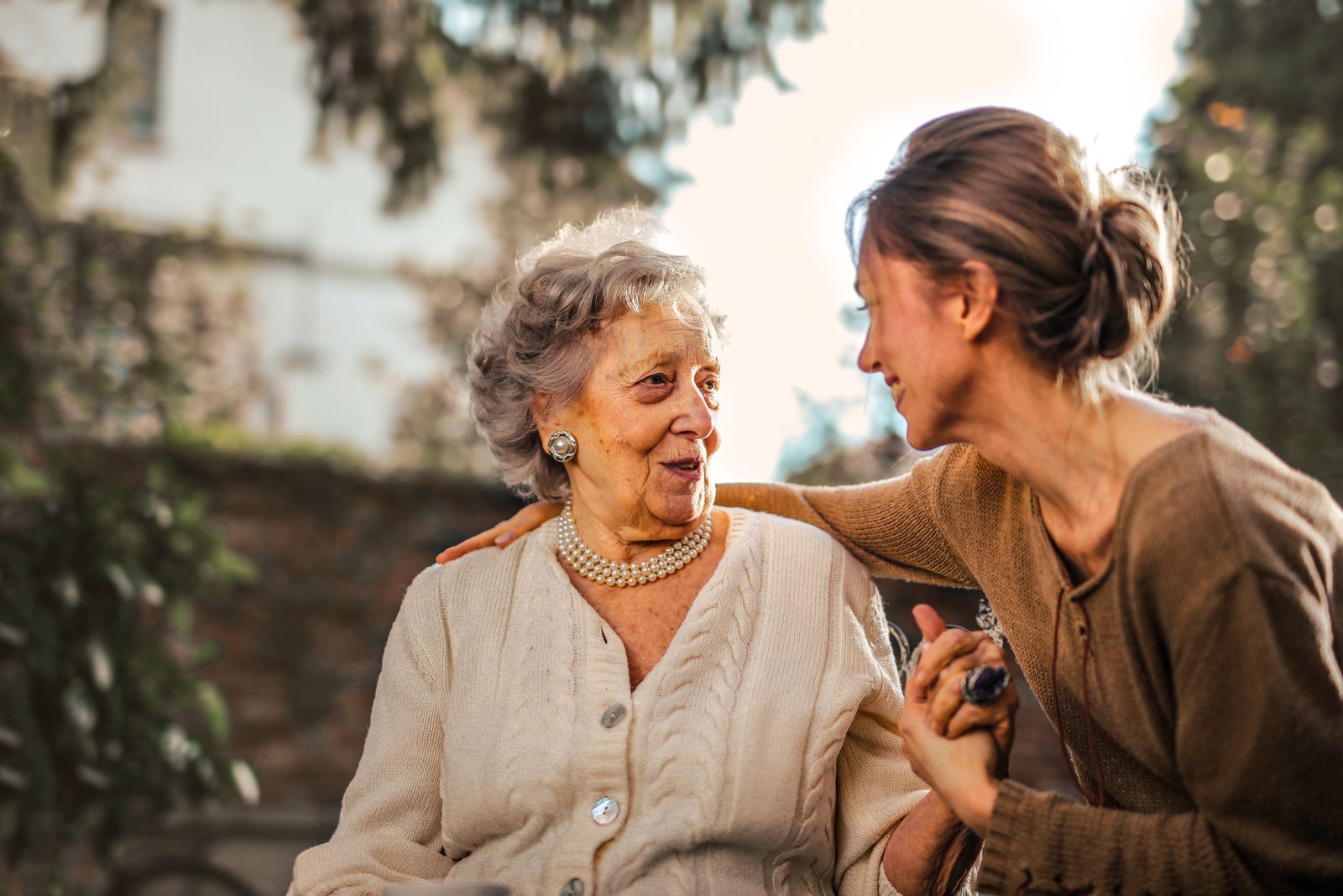 Caregiver creating personalized care plan with client